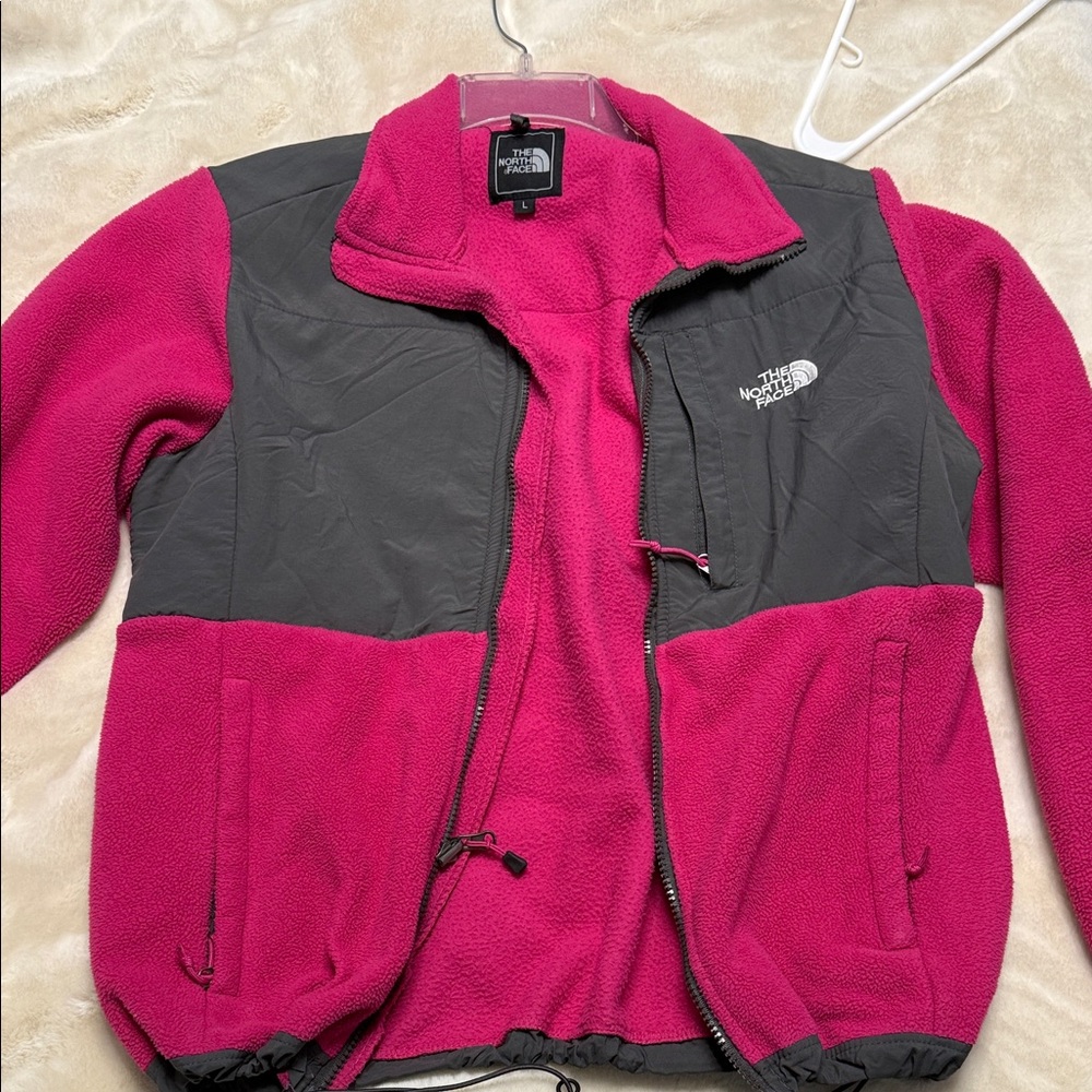 The North Face Fuchsia and Charcoal Fleece Jacket